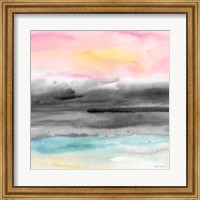 Pink Sunset Abstract square I Fine Art Print