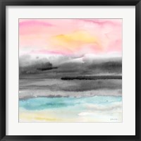 Pink Sunset Abstract square I Fine Art Print