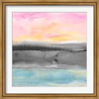 Pink Sunset Abstract square II Fine Art Print
