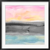Pink Sunset Abstract square II Fine Art Print