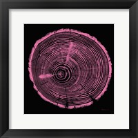 Tree Trunk pink on black Fine Art Print