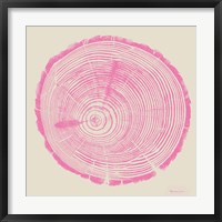 Tree Trunk pink on cream Fine Art Print