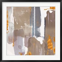 Icescape Abstract Grey Gold I Fine Art Print