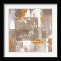 Icescape Abstract Grey Gold II Framed Print