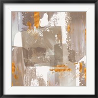 Icescape Abstract Grey Gold II Framed Print