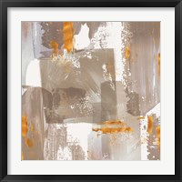 Icescape Abstract Grey Gold II Framed Print