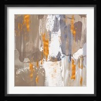 Icescape Abstract Grey Gold III Framed Print