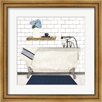 Farmhouse Bath I Navy-Tub Fine Art Print