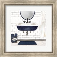 Farmhouse Bath II Navy-Sink Fine Art Print