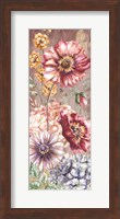Wildflower Medley Panel Gold I Fine Art Print