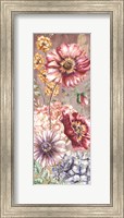 Wildflower Medley Panel Gold I Fine Art Print