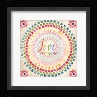Mosaic Rainbow Round II Framed Print