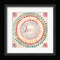 Mosaic Rainbow Round III Framed Print