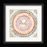 Mosaic Rainbow Round IV Framed Print