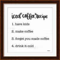 Iced Coffee Recipe Fine Art Print