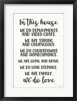 In This House Military Fine Art Print