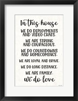 In This House Military Fine Art Print