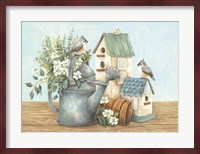 Watering Can and Chickadees Fine Art Print