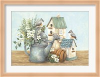 Watering Can and Chickadees Fine Art Print