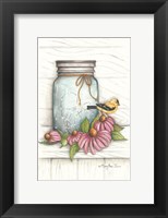 Goldfinch and Flowers Fine Art Print