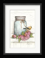 Goldfinch and Flowers Fine Art Print
