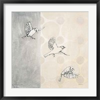 Sparrows Alighting Framed Print