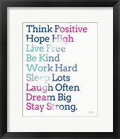 Key to Happiness I Hot Pink Framed Print