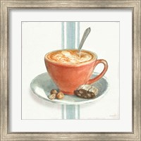 Wake Me Up Coffee III with Stripes Fine Art Print