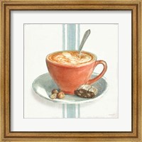 Wake Me Up Coffee III with Stripes Fine Art Print