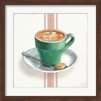 Wake Me Up Coffee II with Stripes Fine Art Print
