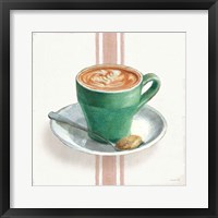 Wake Me Up Coffee II with Stripes Fine Art Print