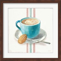 Wake Me Up Coffee I with Stripes Fine Art Print