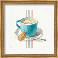 Wake Me Up Coffee I with Stripes Fine Art Print