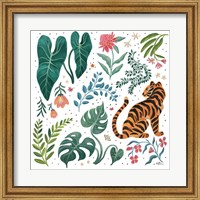 Jungle Love V White Fine Art Print