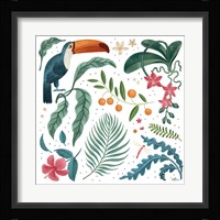 Jungle Love III White Fine Art Print