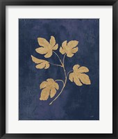 Botanical Study III Gold Navy Fine Art Print