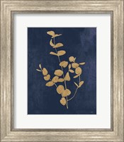 Botanical Study II Gold Navy Fine Art Print