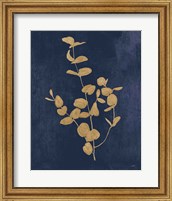 Botanical Study II Gold Navy Fine Art Print