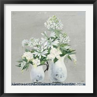 Late Summer Bouquet III with Tile Framed Print