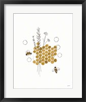 Bees and Botanicals IV Framed Print