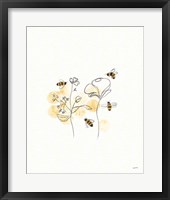 Bees and Botanicals III Framed Print