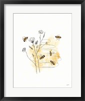 Bees and Botanicals I Framed Print