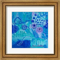 Blue Flora Abstract Fine Art Print