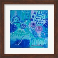 Blue Flora Abstract Fine Art Print