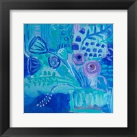 Blue Flora Abstract Fine Art Print