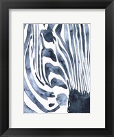 Indigo Zebra I Fine Art Print