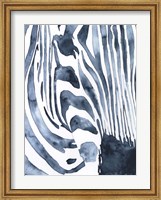 Indigo Zebra I Fine Art Print