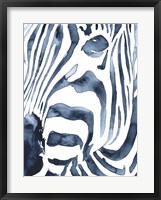 Indigo Zebra II Fine Art Print