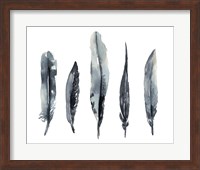 Indigo Feathers I Fine Art Print