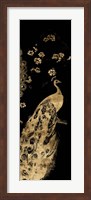 Gilded Peacock Triptych III Fine Art Print